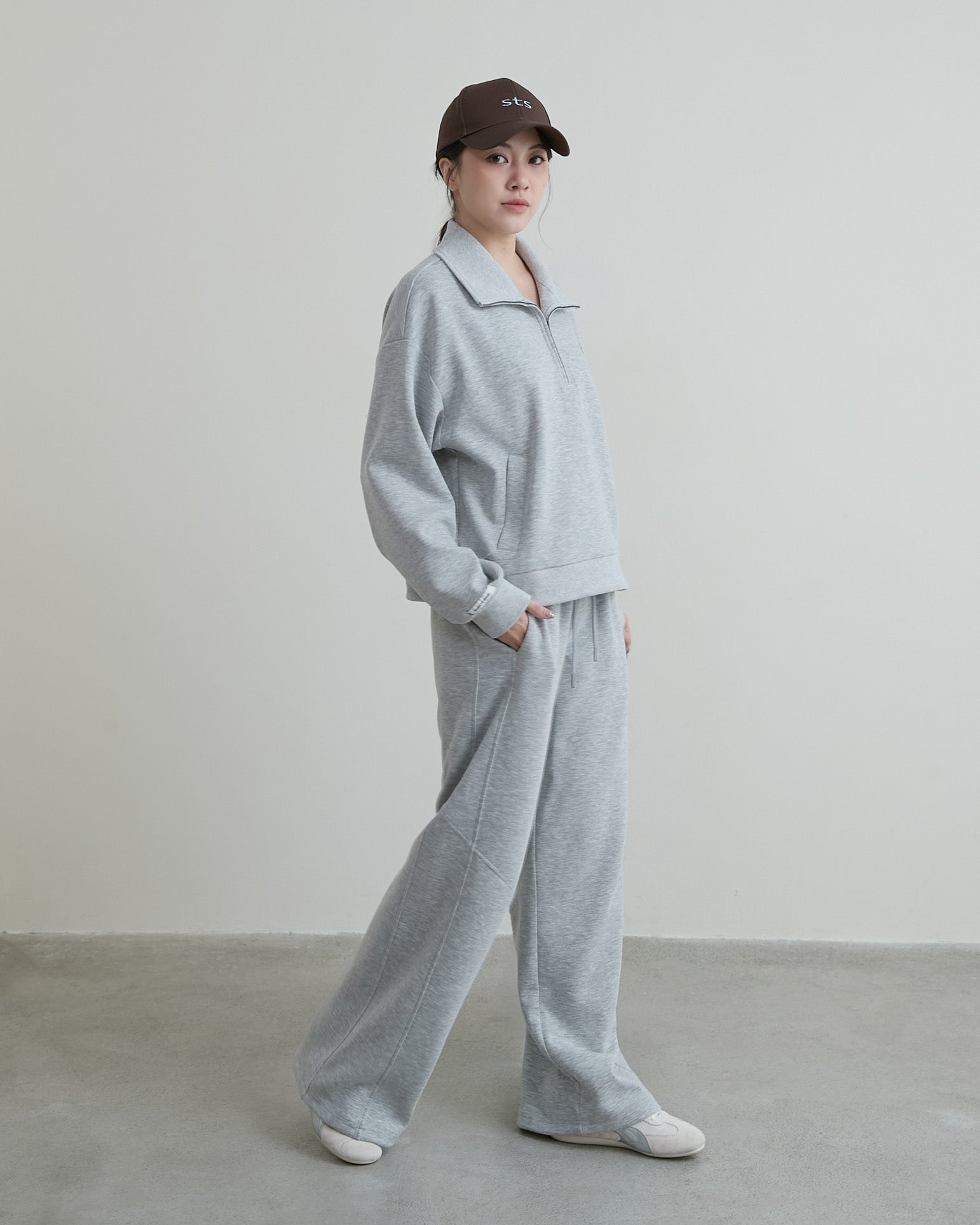 造型雙腰頭休閒長褲