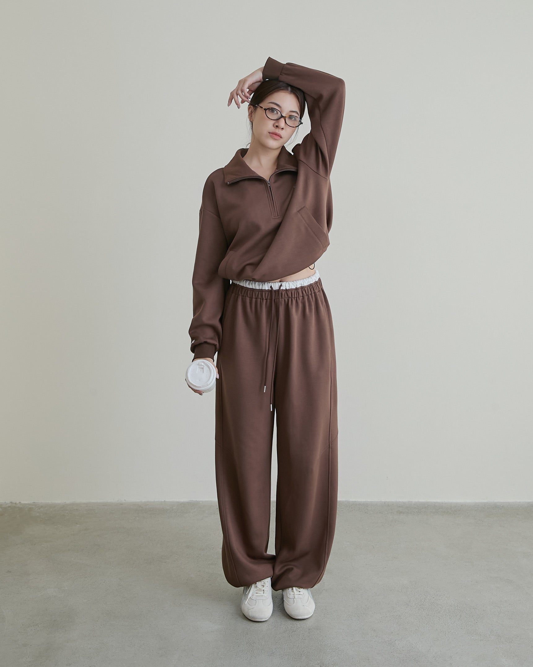 造型雙腰頭休閒長褲