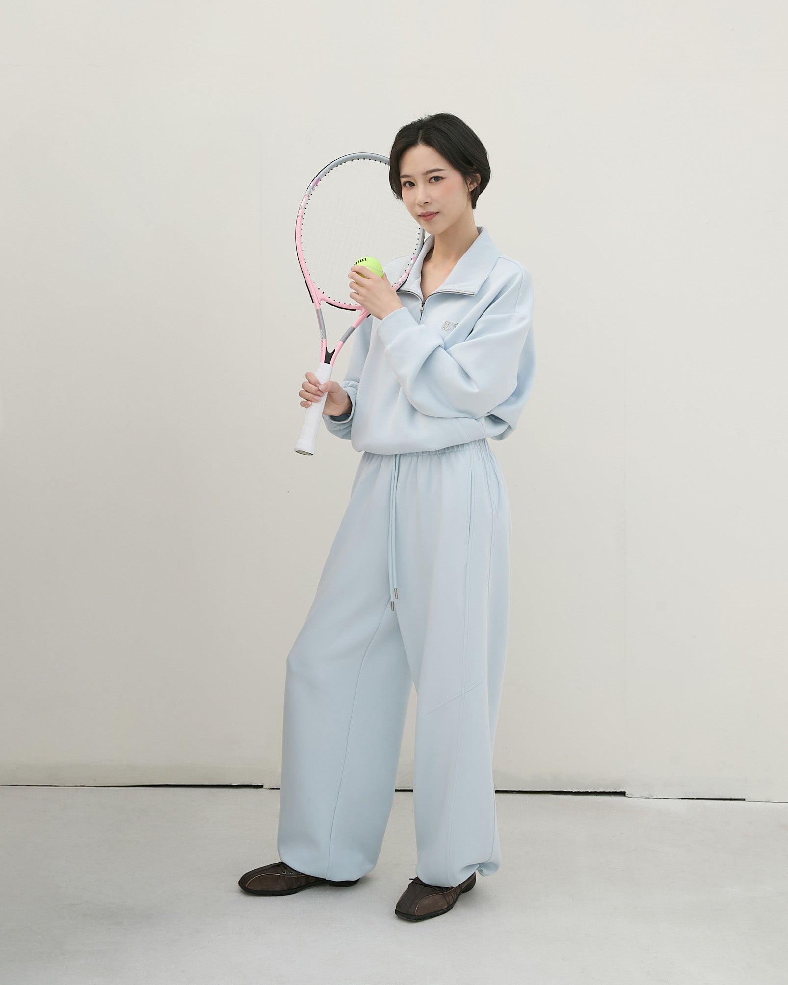 造型雙腰頭休閒長褲