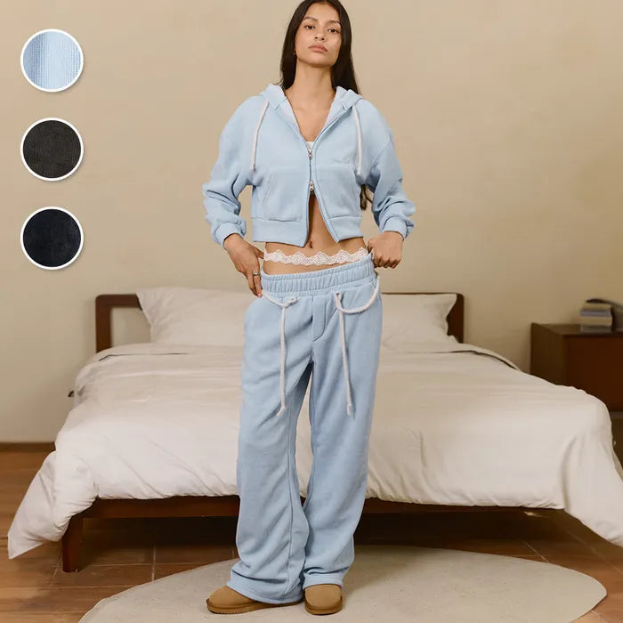 [Set] Dusty Boa Training Hood Zip Up&Pants-3 colors