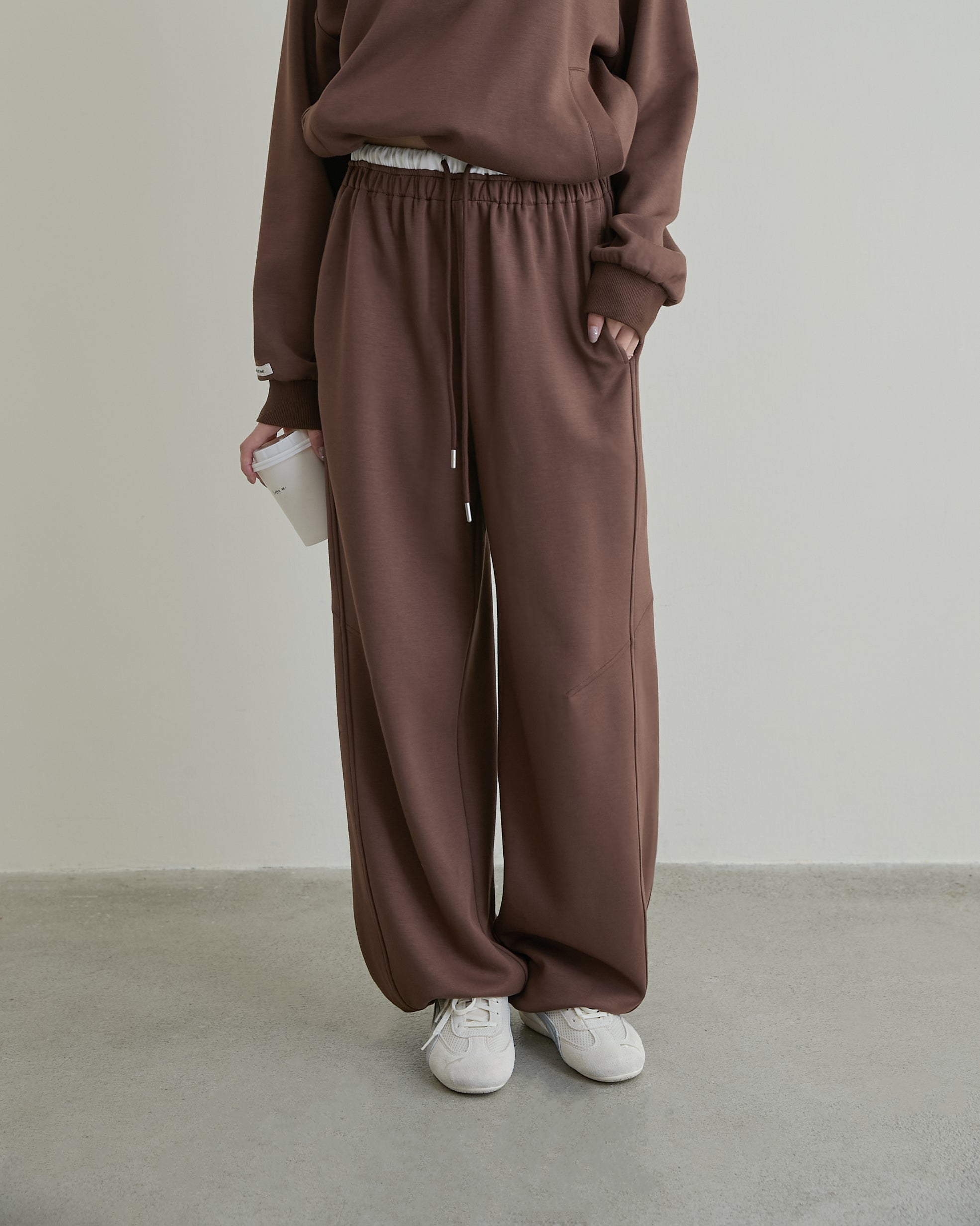 造型雙腰頭休閒長褲