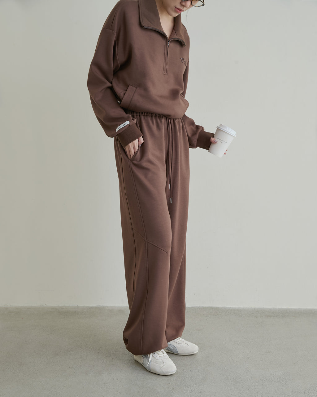 造型雙腰頭休閒長褲