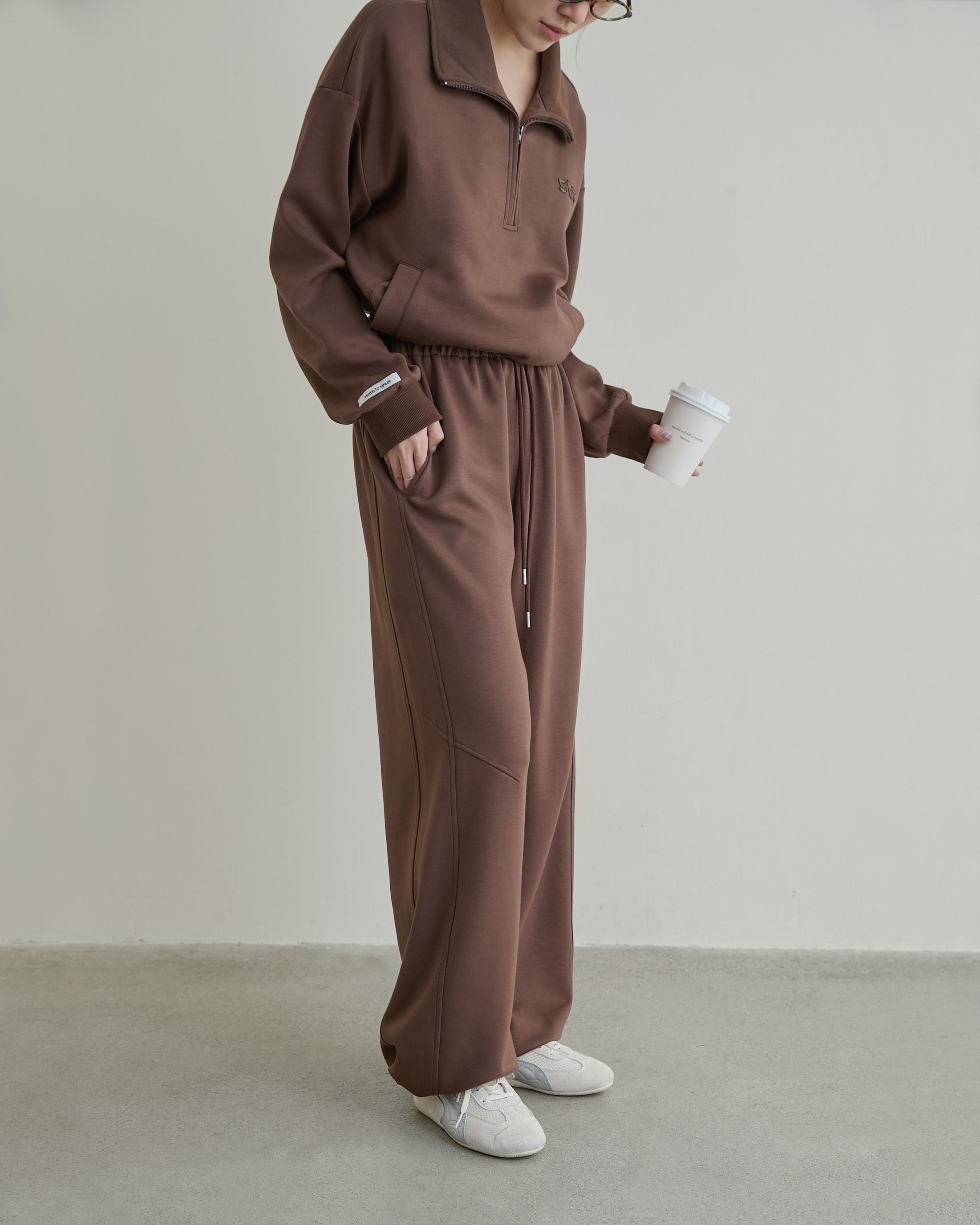 造型雙腰頭休閒長褲