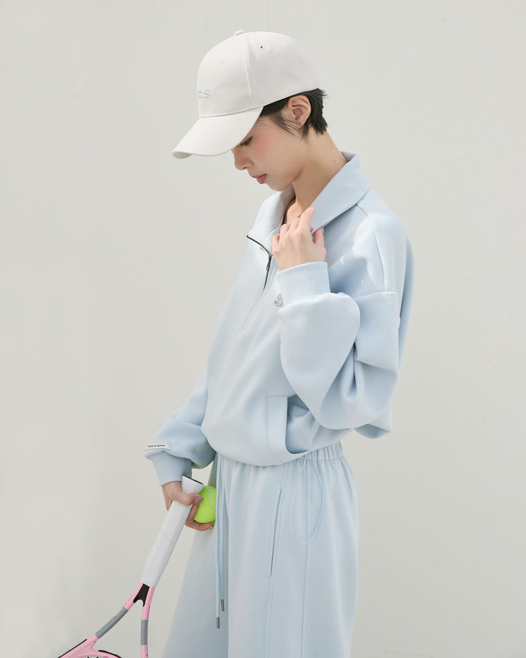 半門襟休閒長袖上衣