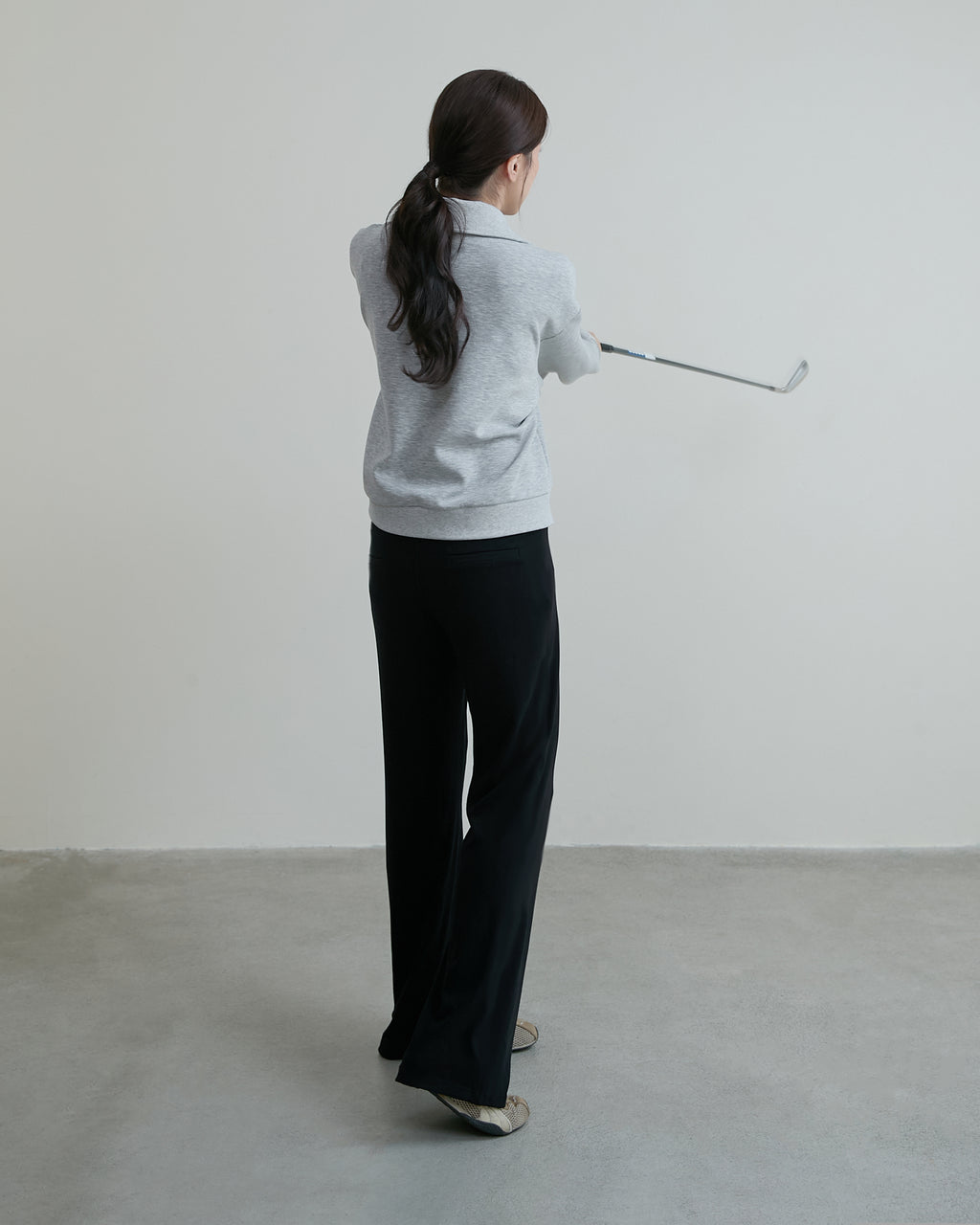 半門襟休閒長袖上衣