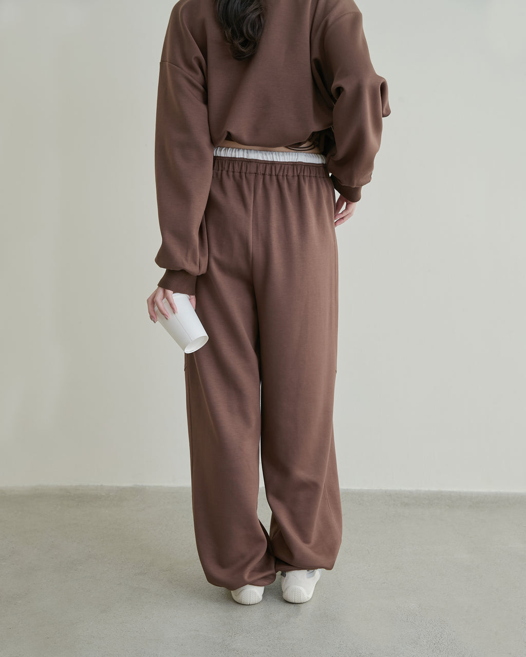 造型雙腰頭休閒長褲