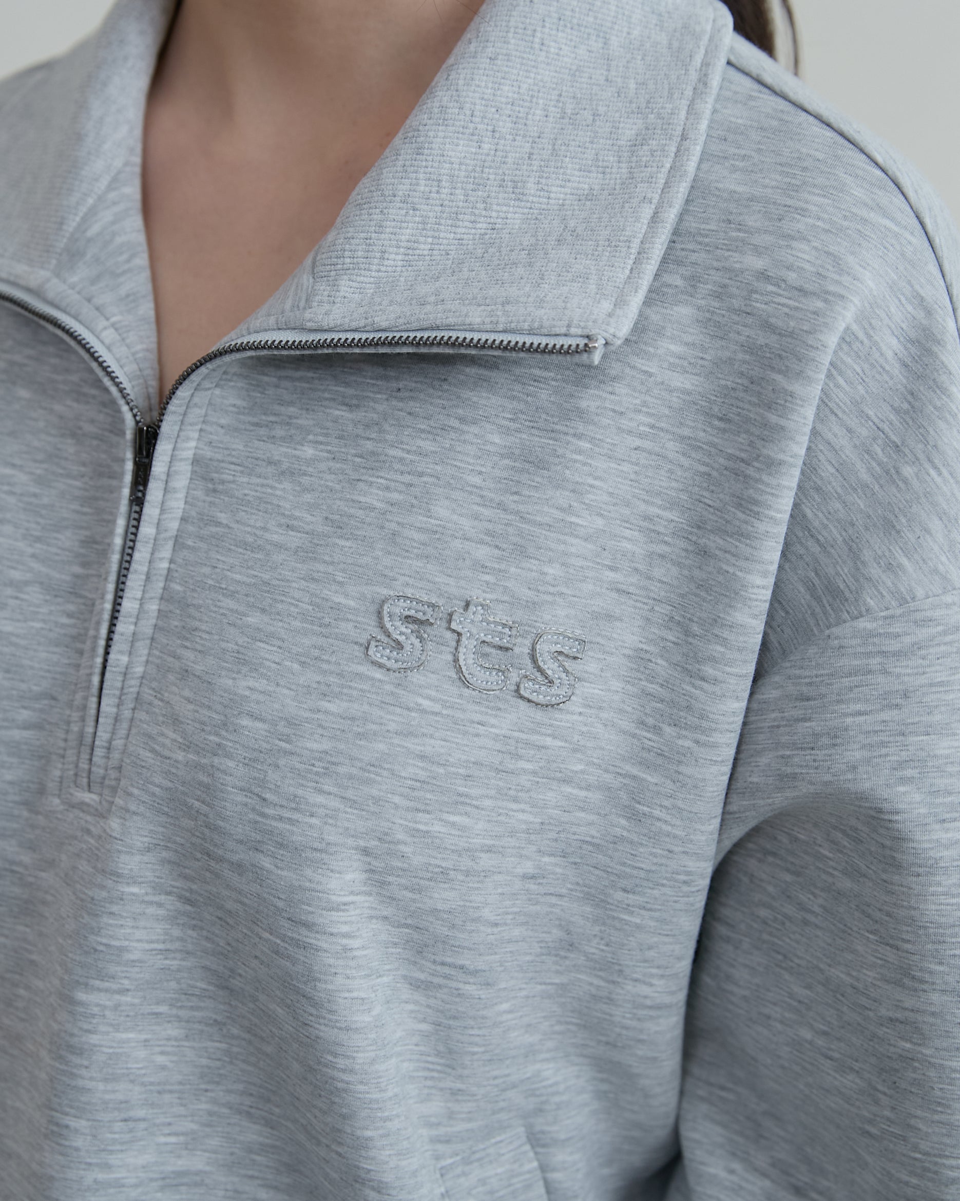 半門襟休閒長袖上衣