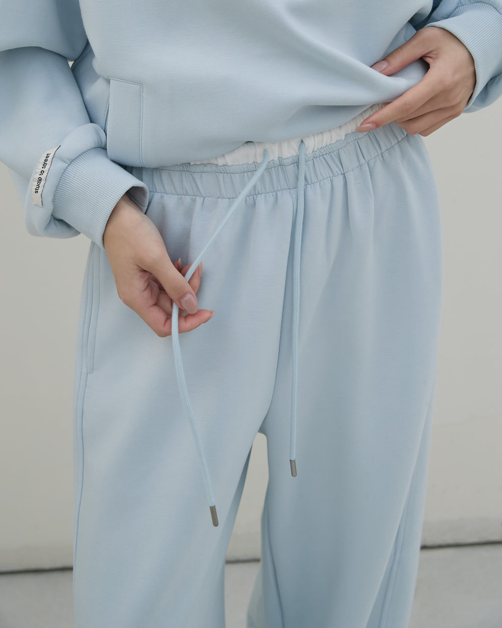 造型雙腰頭休閒長褲