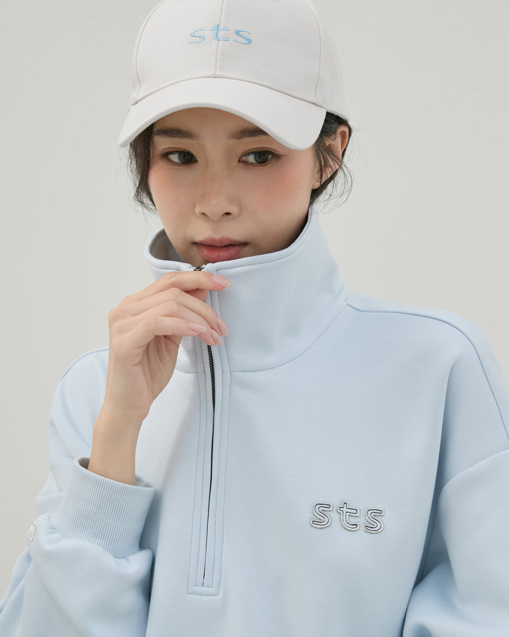 半門襟休閒長袖上衣