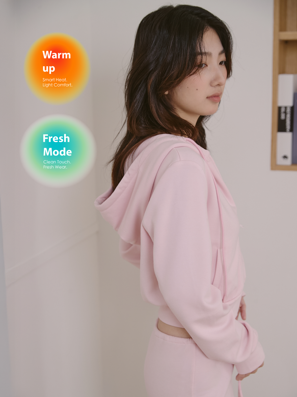 絨面保暖連帽外套