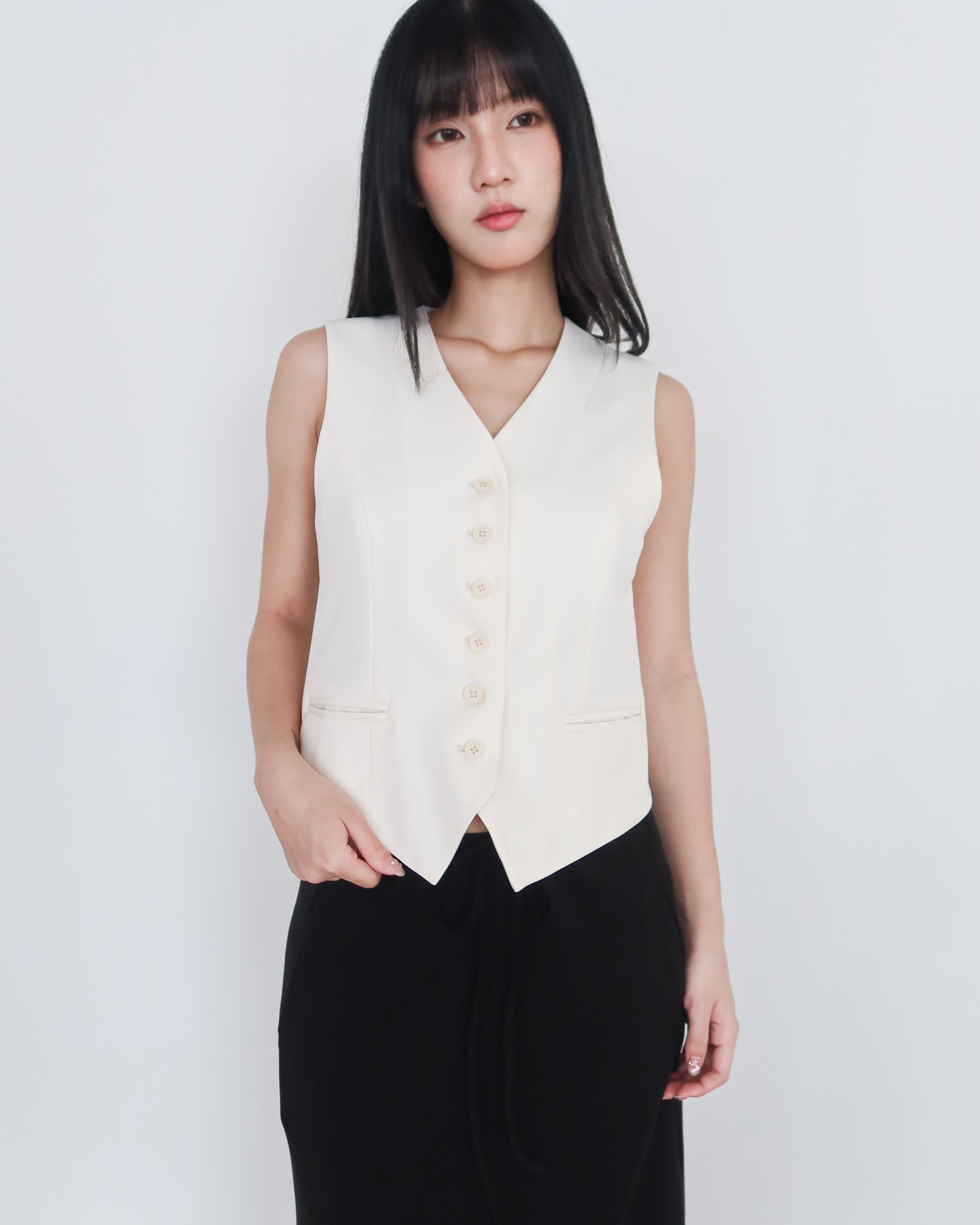 Ready to work西裝背心 #白