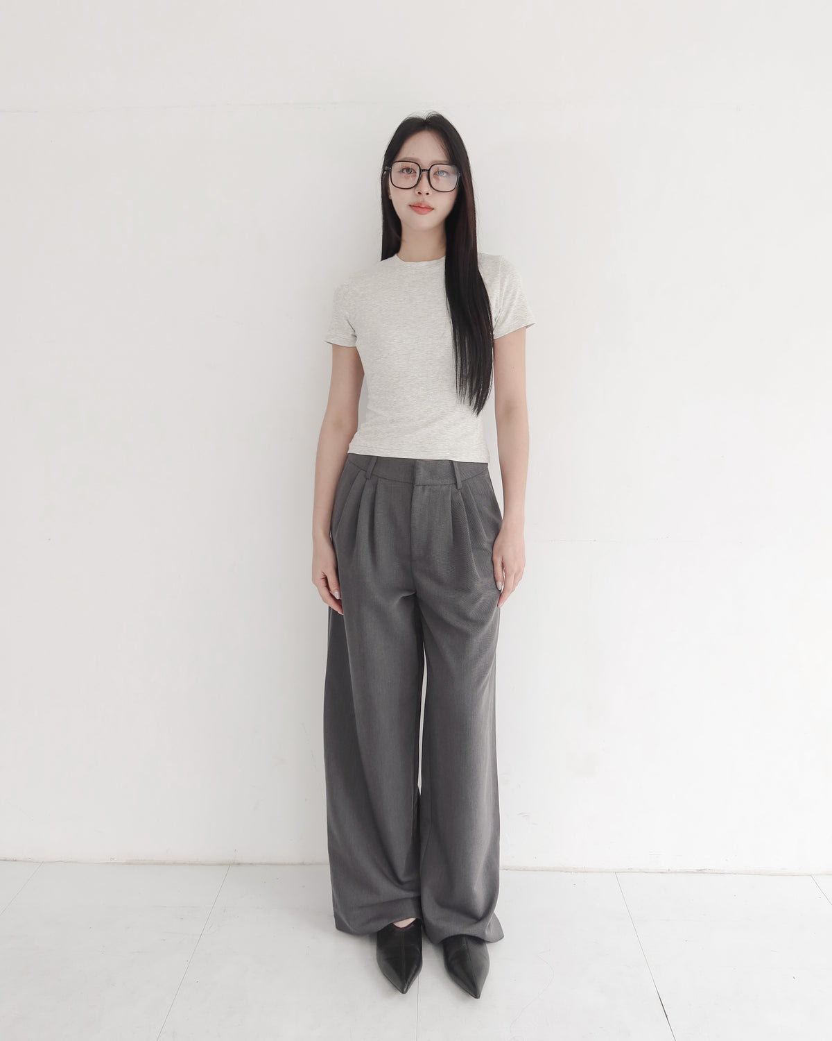 All fit top #灰白