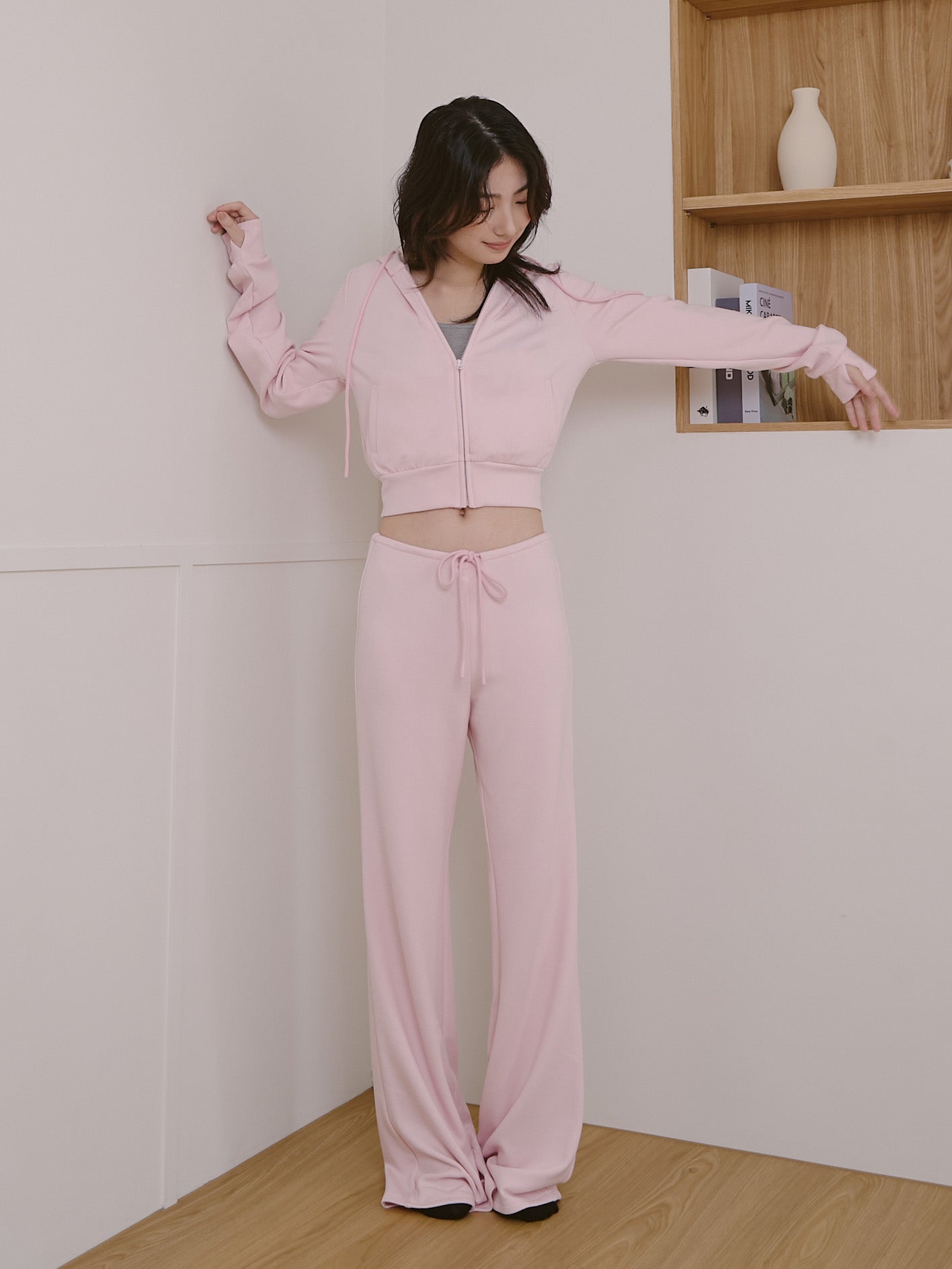 絨面保暖連帽外套