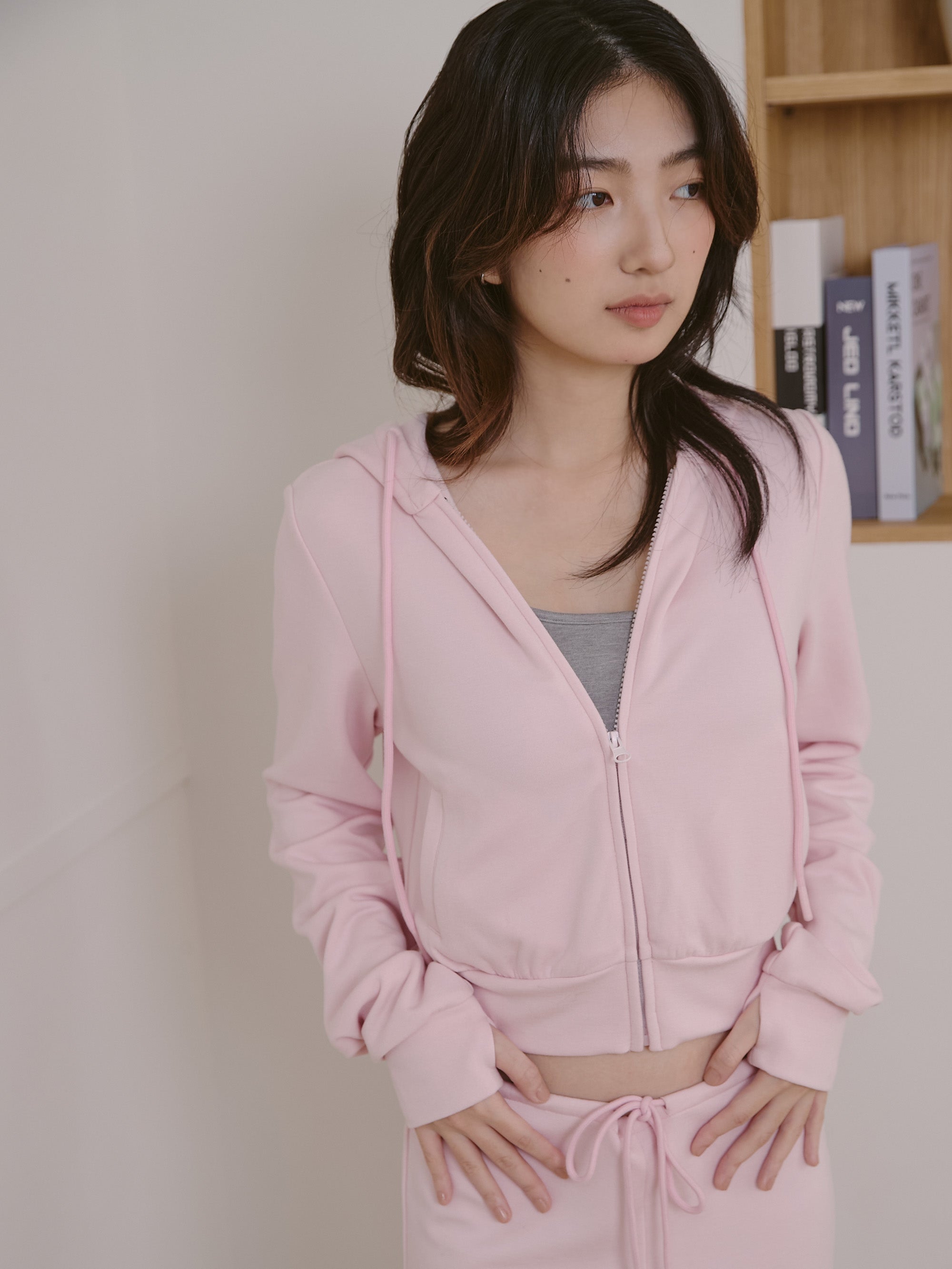 絨面保暖連帽外套