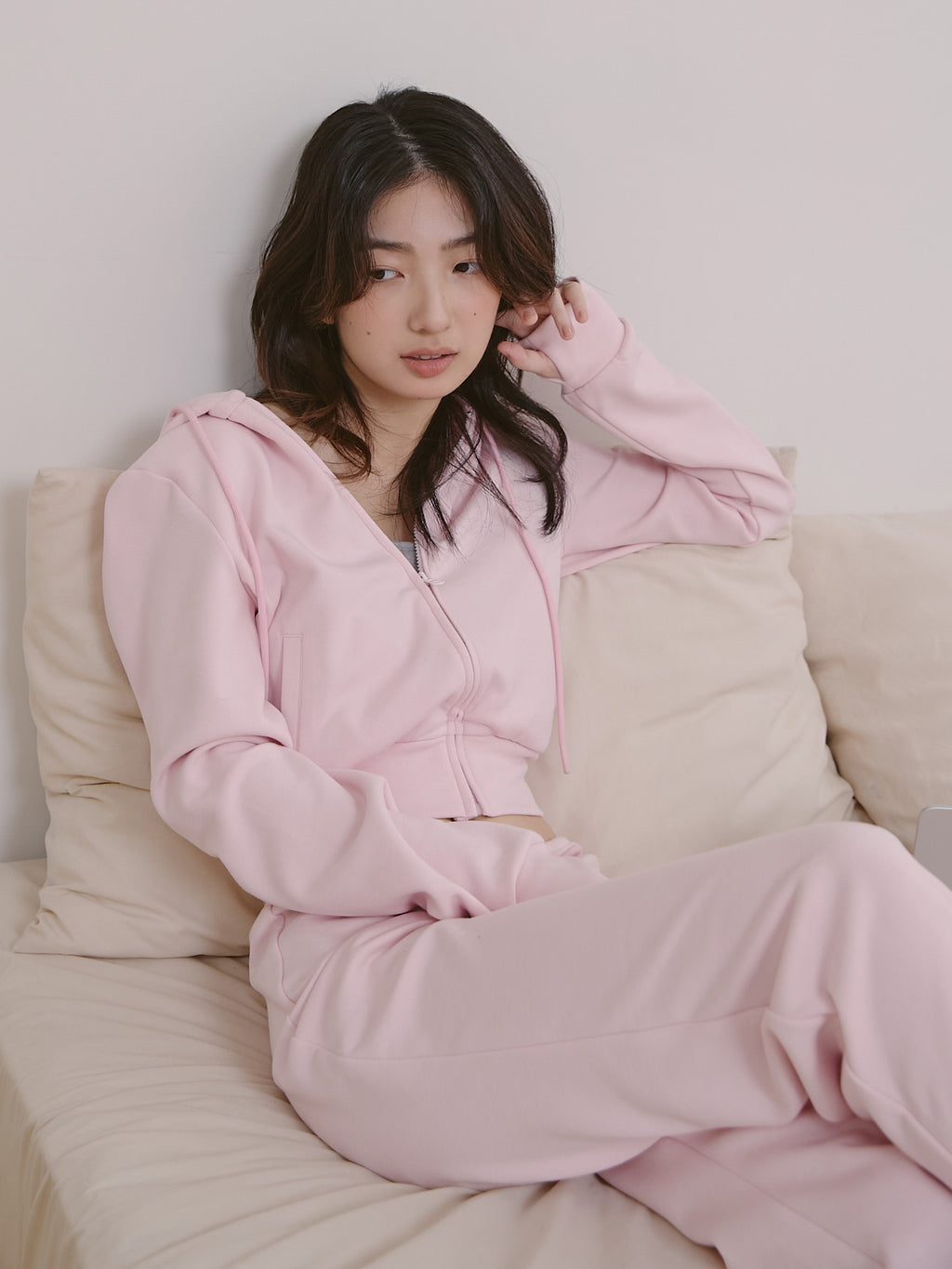 絨面保暖連帽外套