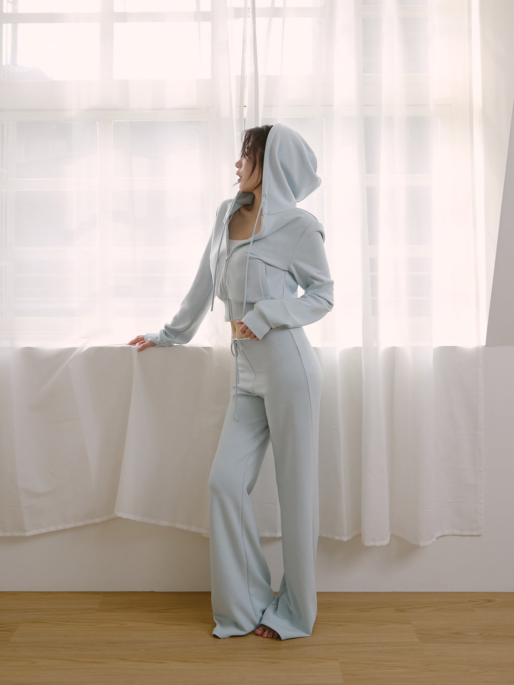 絨面保暖連帽外套