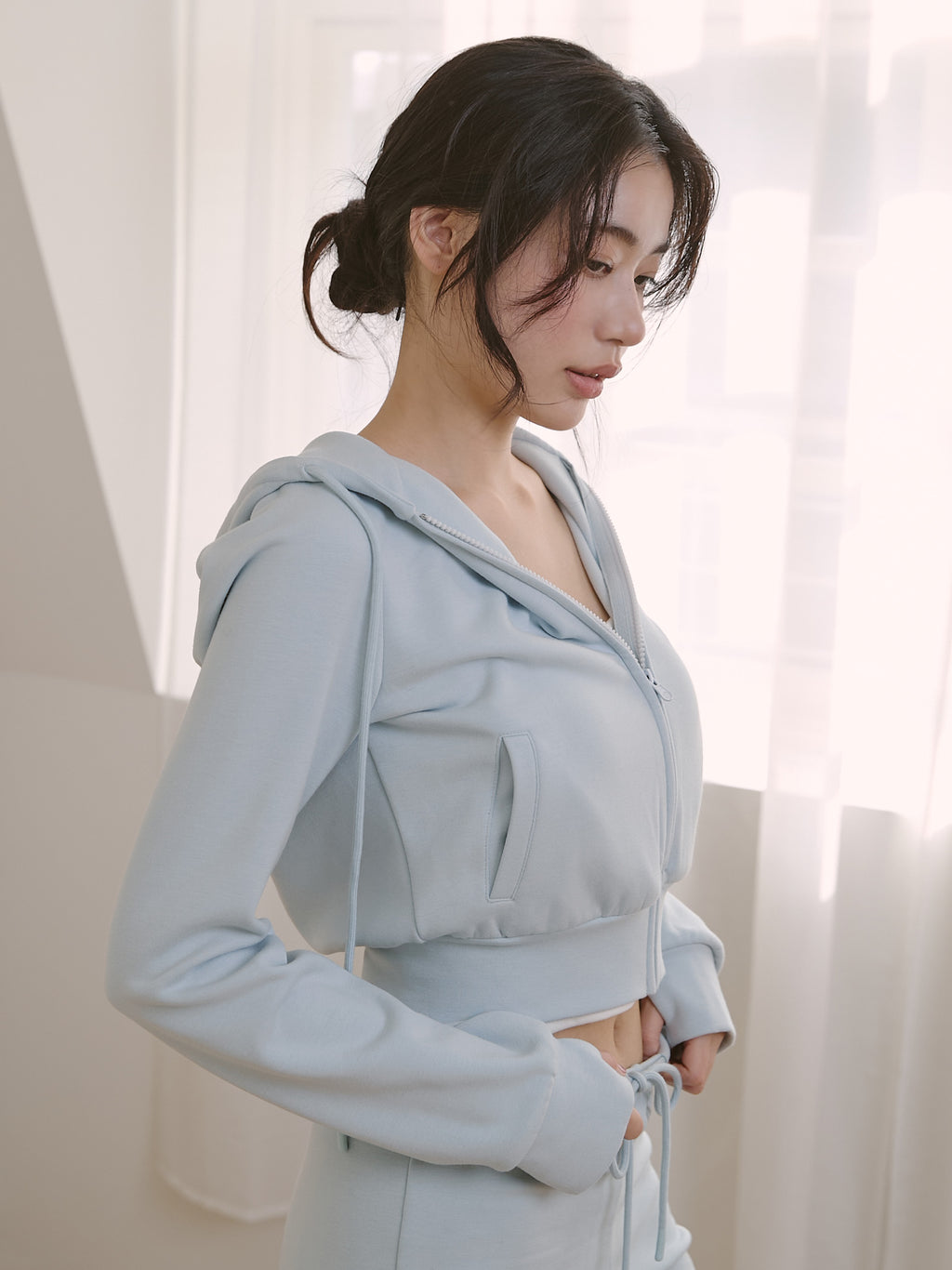 絨面保暖連帽外套