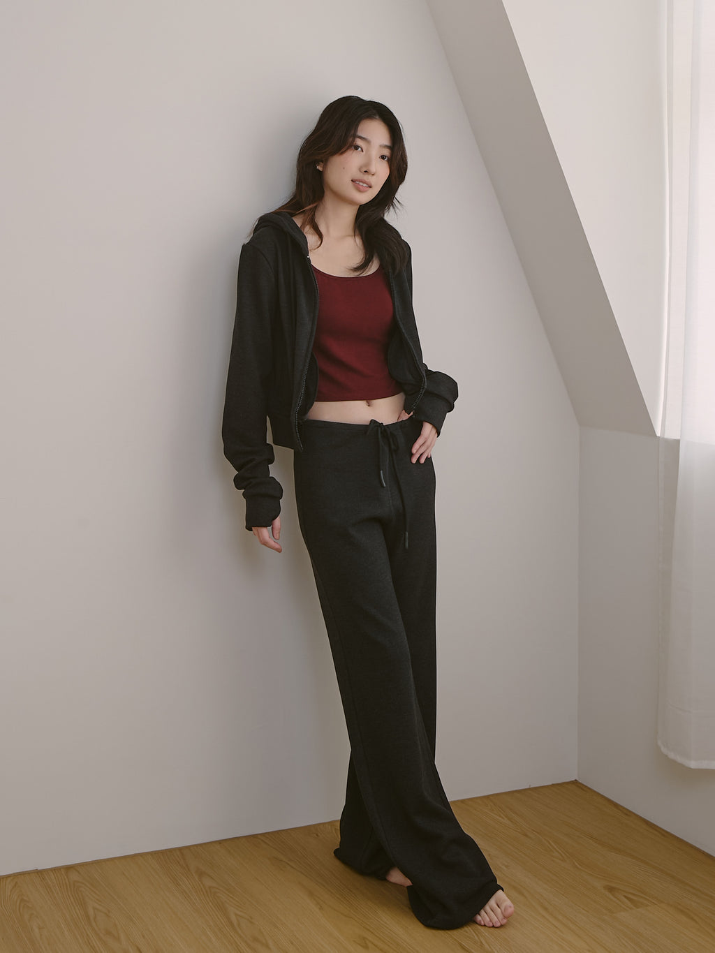 絨面保暖連帽外套