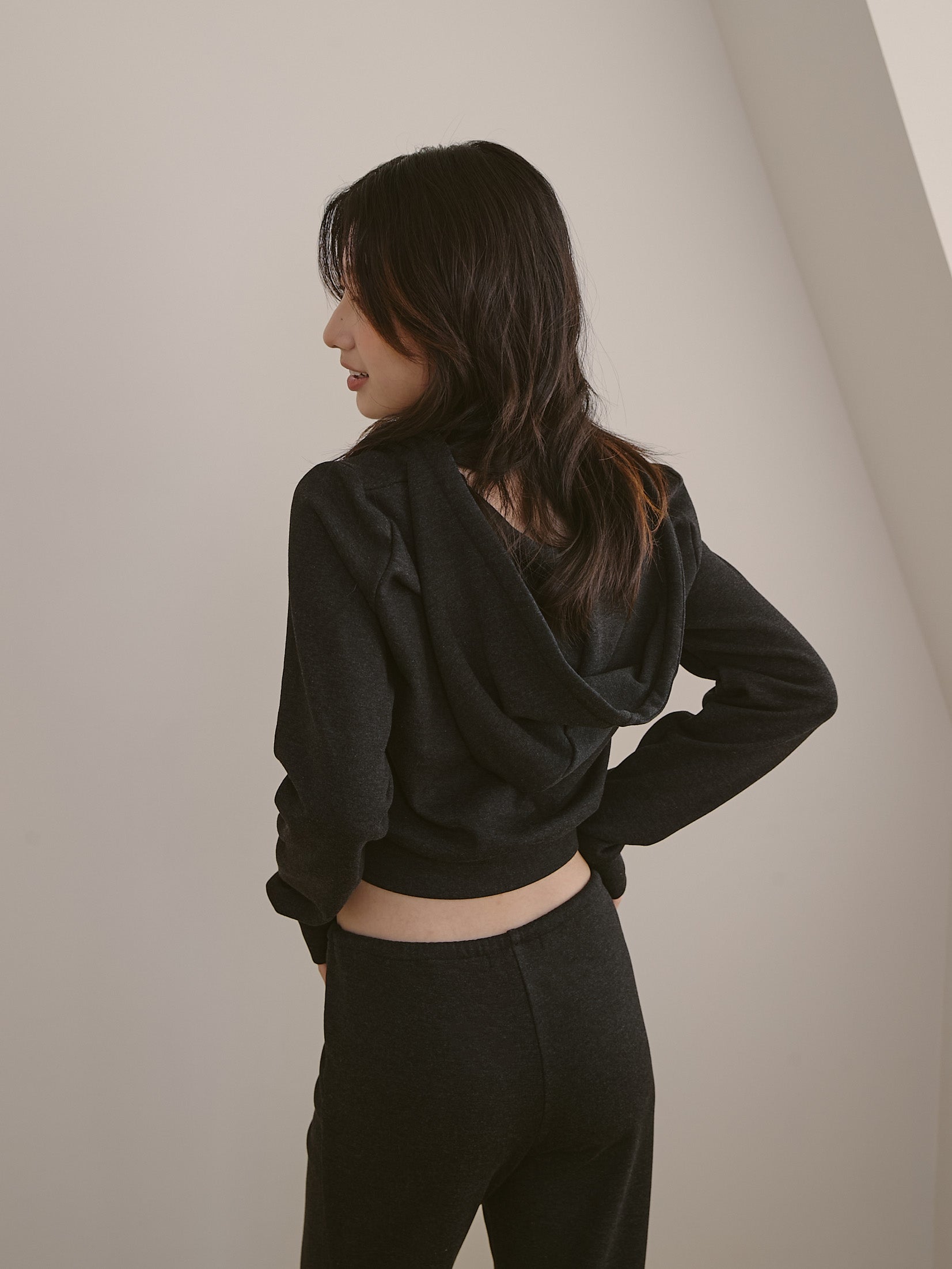 絨面保暖連帽外套