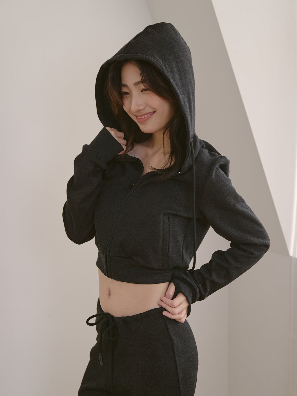 絨面保暖連帽外套