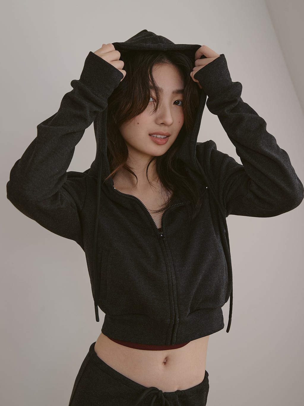 絨面保暖連帽外套