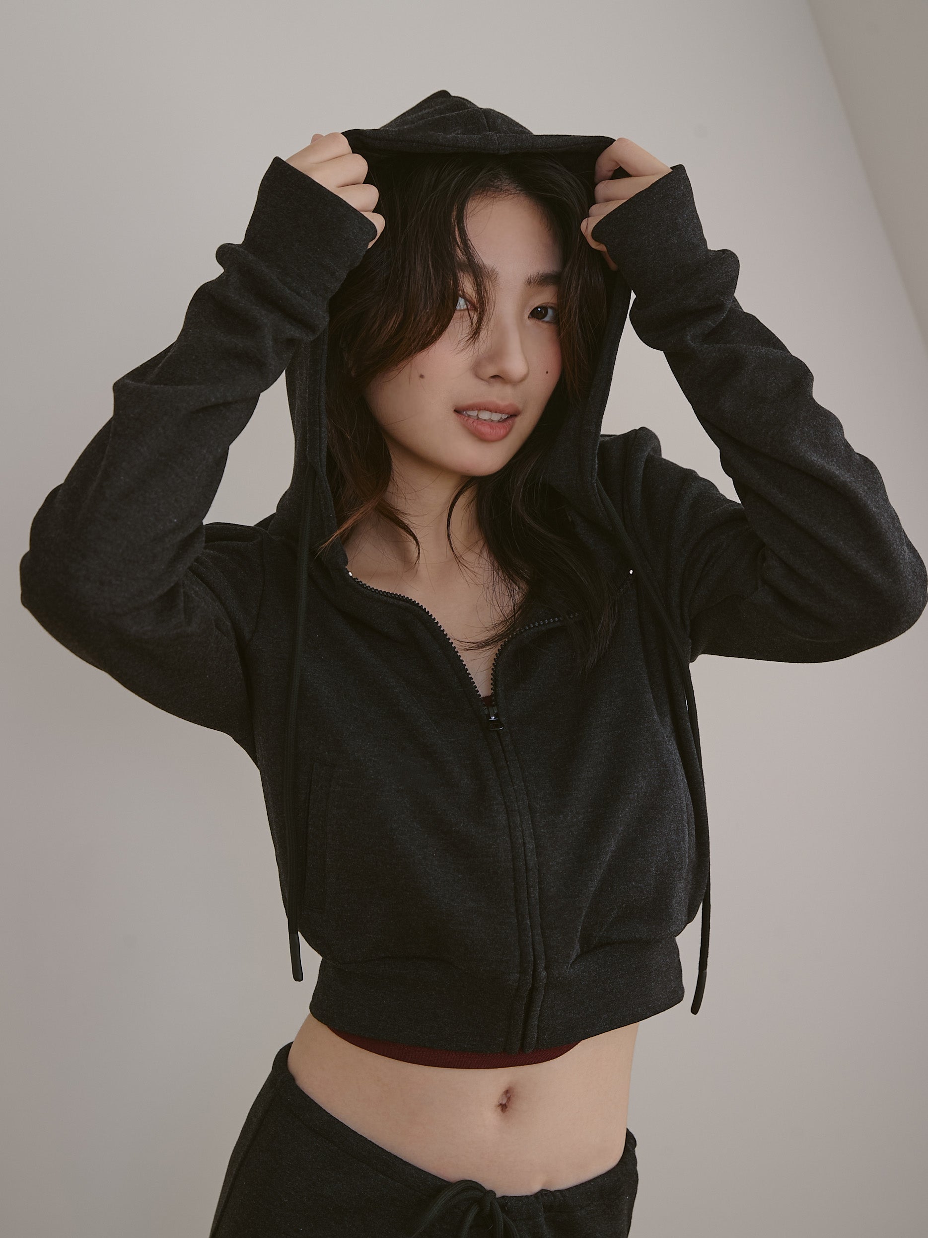 絨面保暖連帽外套