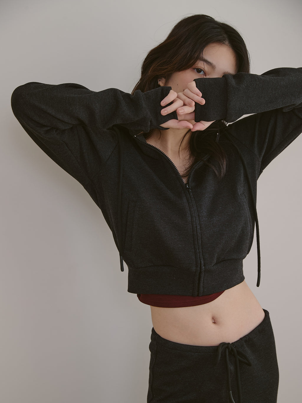 絨面保暖連帽外套