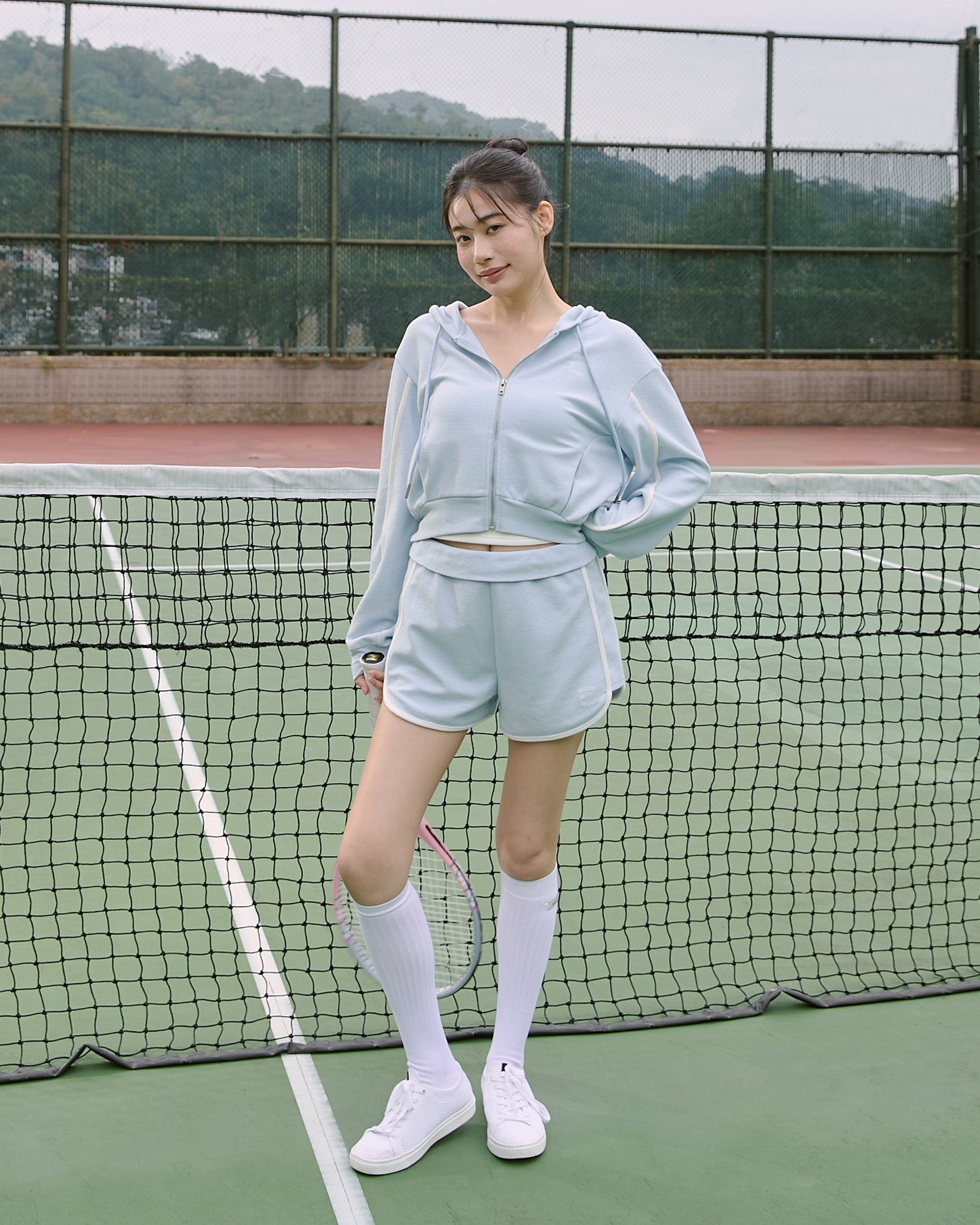 Cozy撞色連帽外套