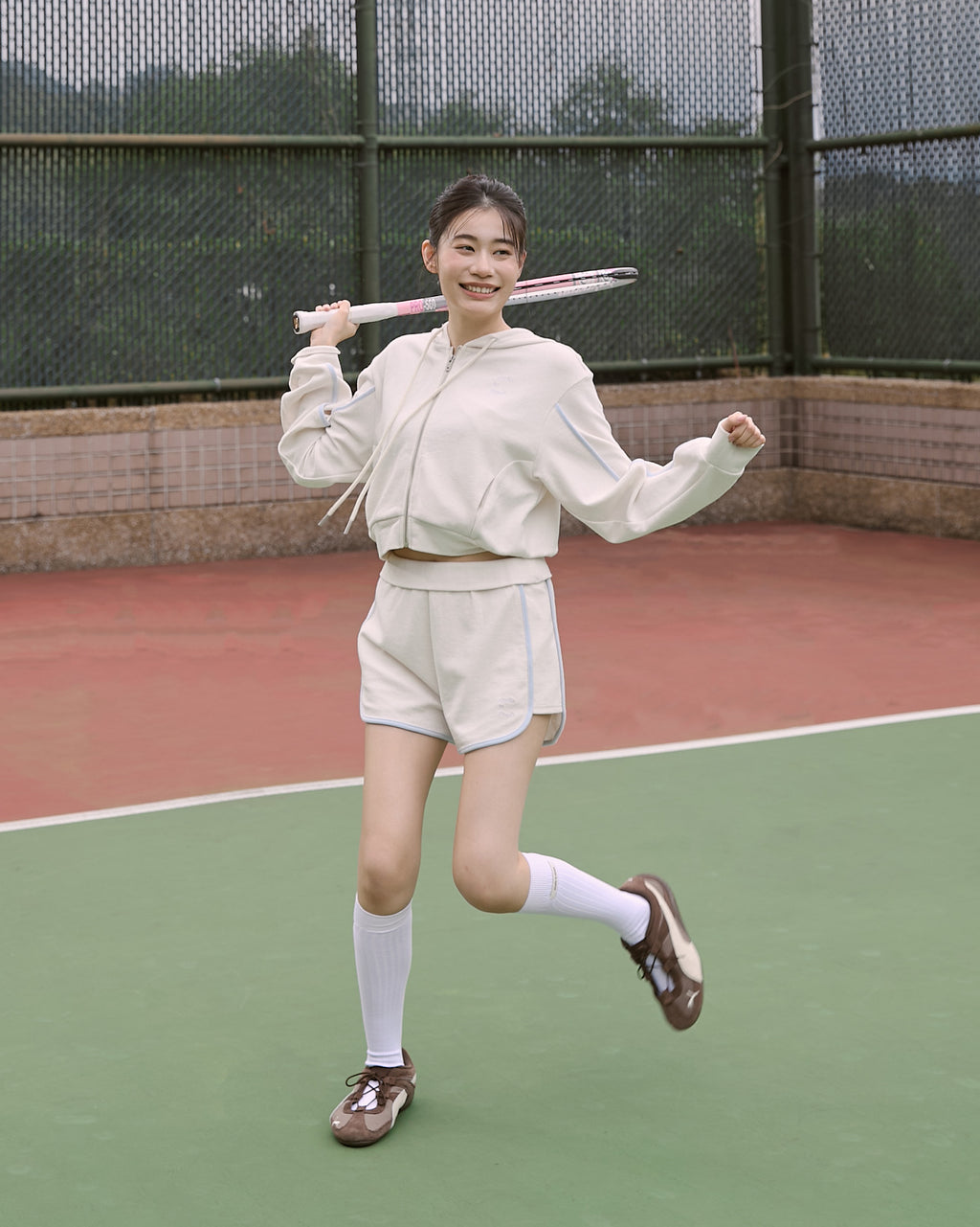 Cozy撞色連帽外套