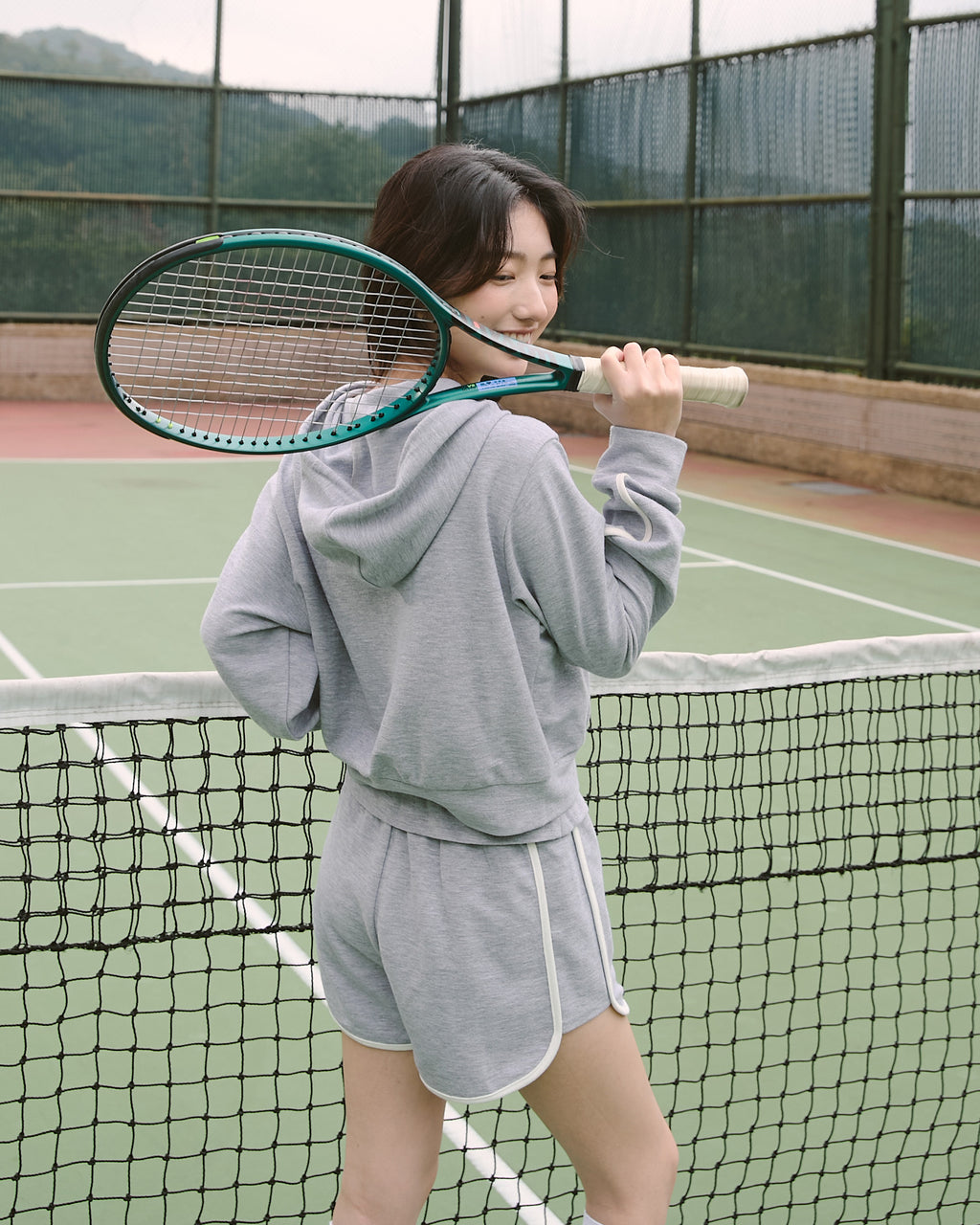 Cozy撞色連帽外套