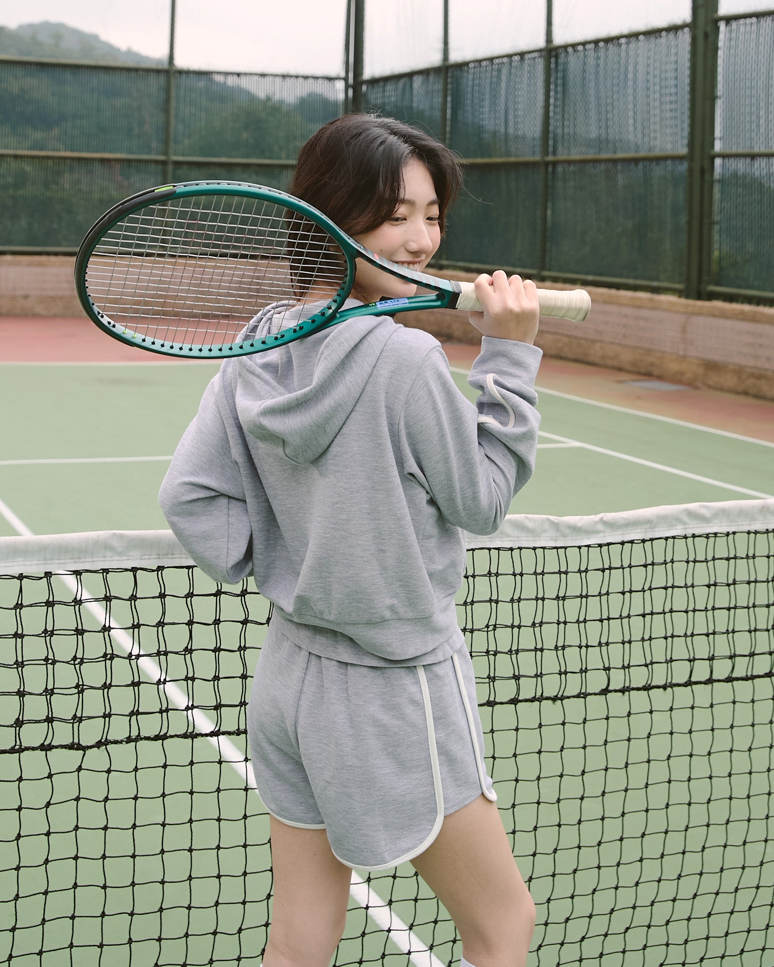 Cozy撞色連帽外套