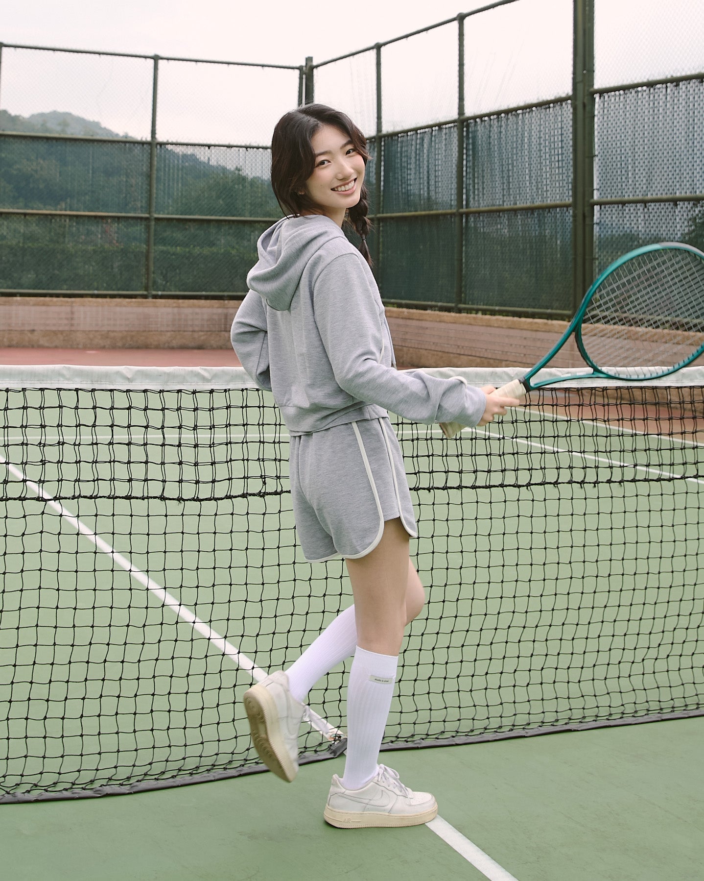 Cozy撞色連帽外套