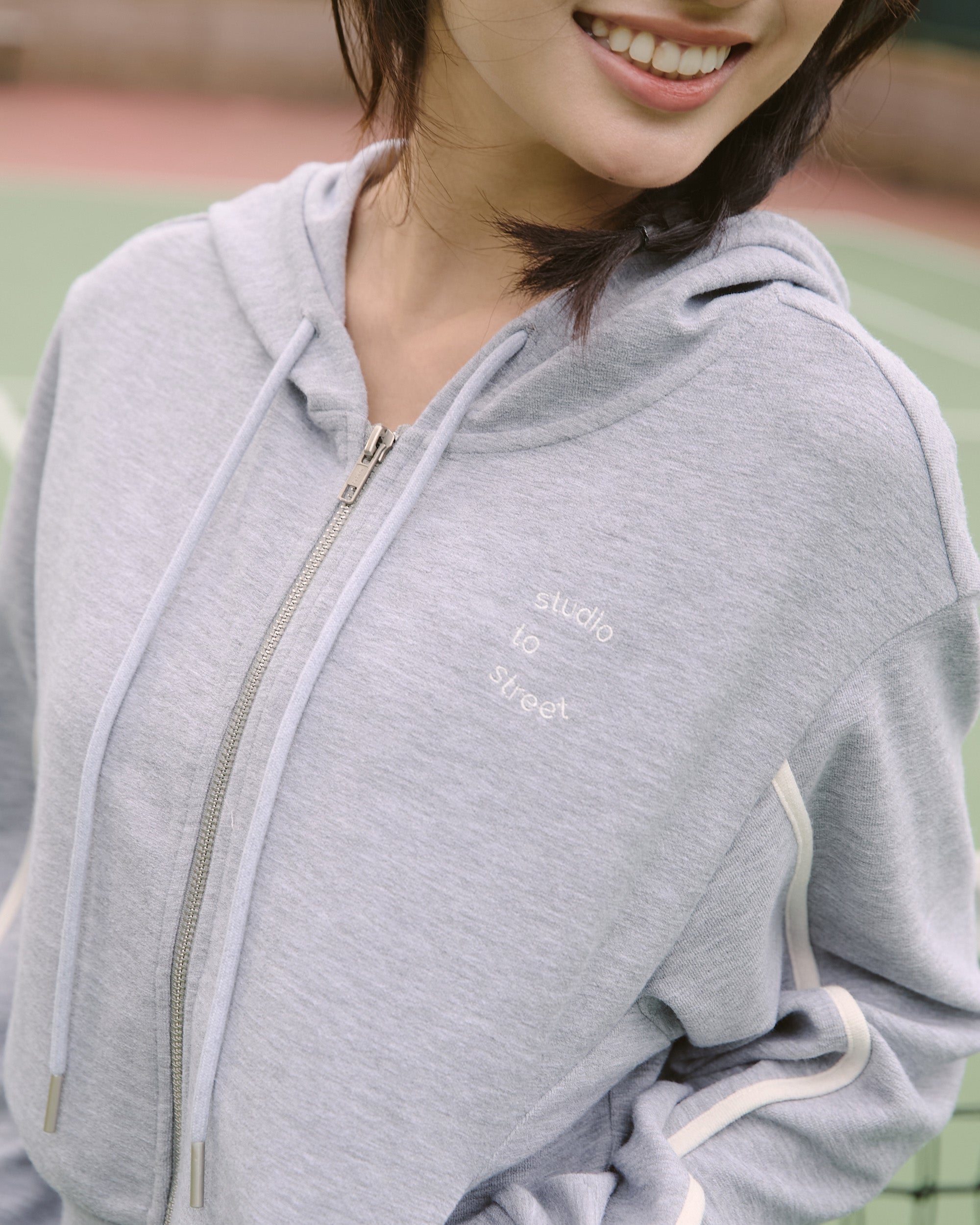 Cozy撞色連帽外套