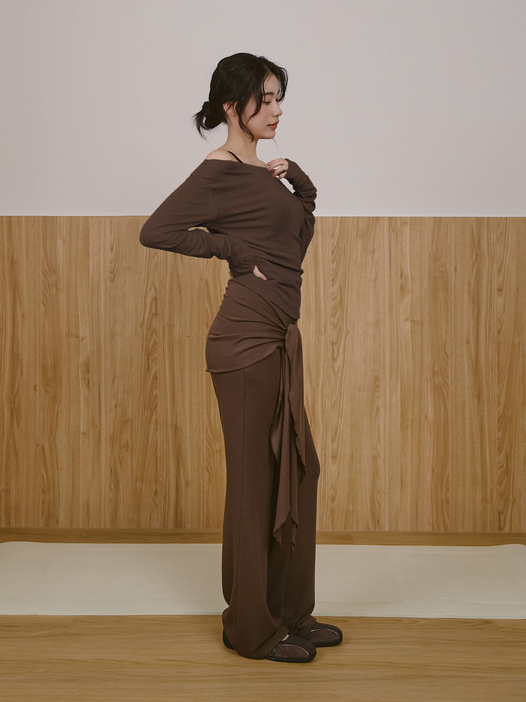 可拆修飾片發熱長褲