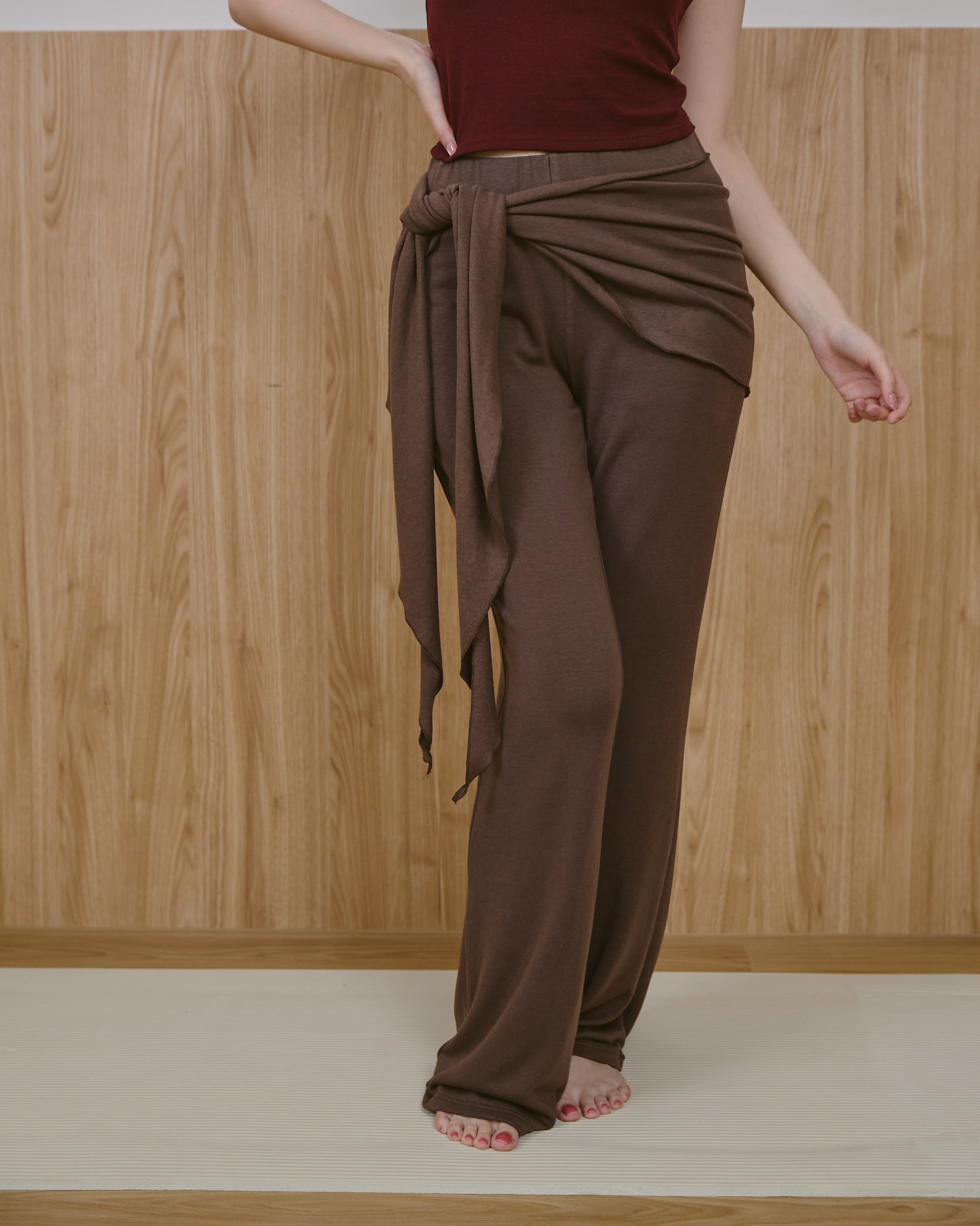 可拆修飾片發熱長褲