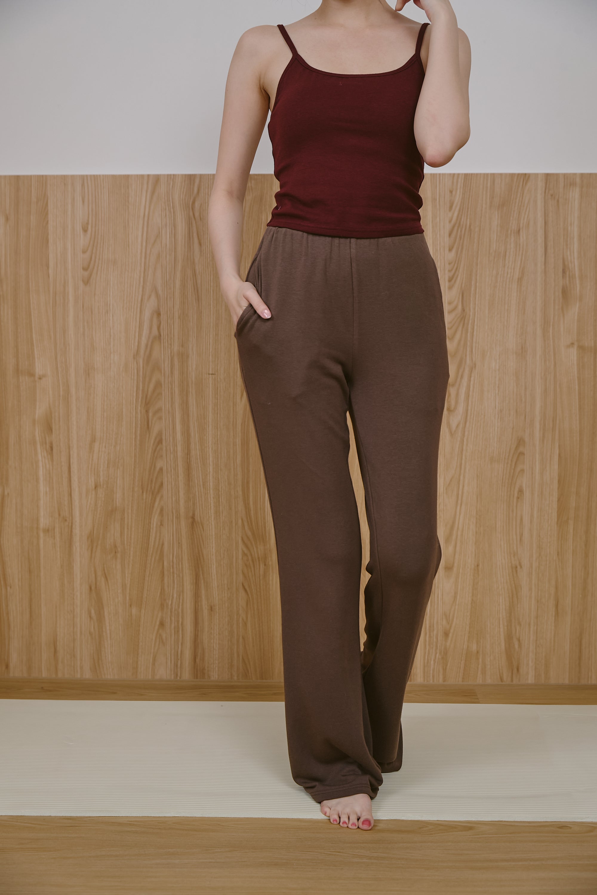 可拆修飾片發熱長褲