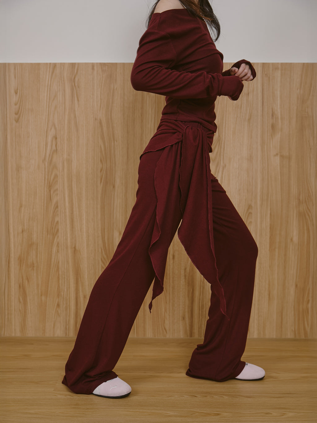 可拆修飾片發熱長褲