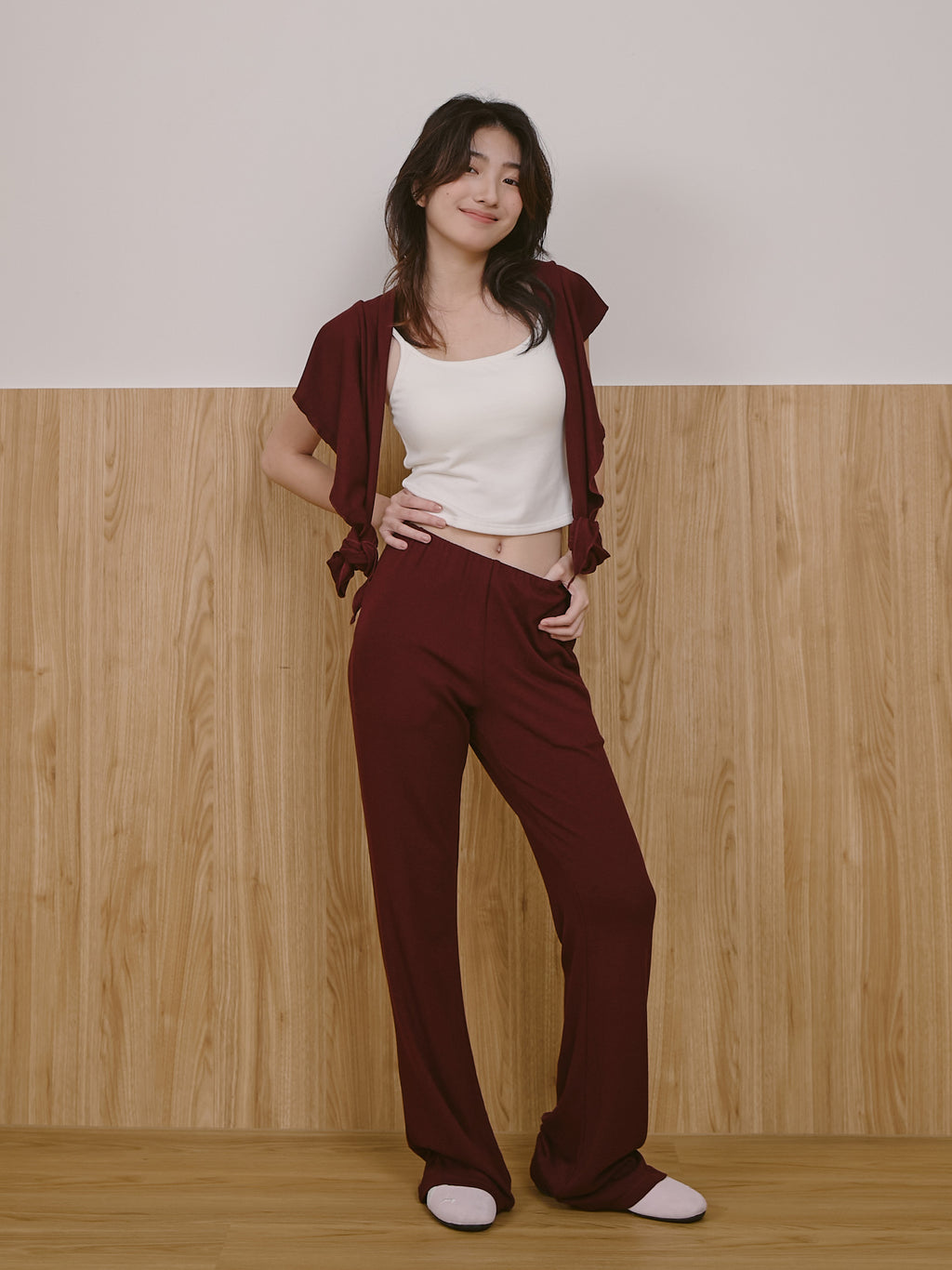 一字領罩衫 ( 附可調肩帶Bra top）