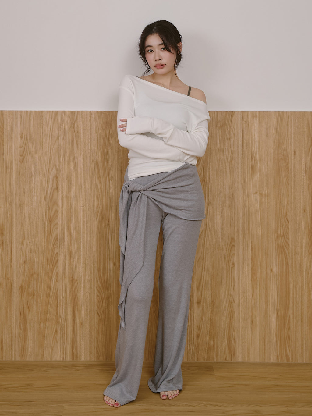 可拆修飾片發熱長褲