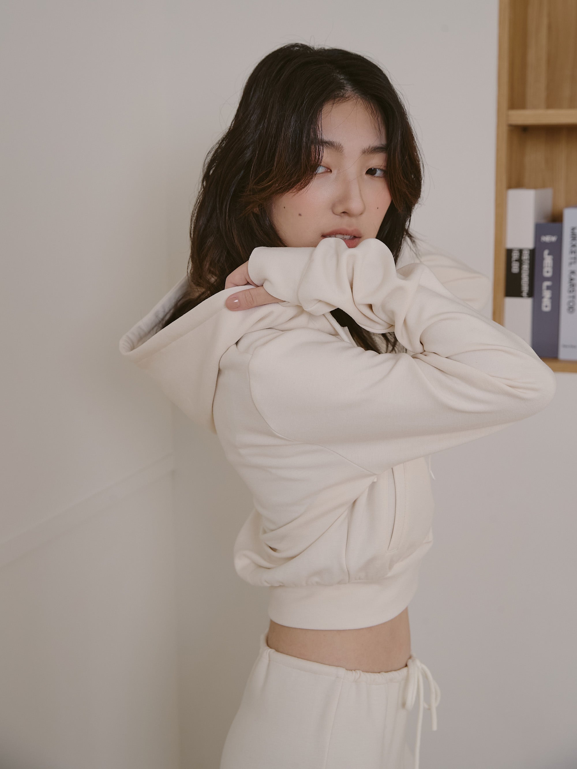 絨面保暖連帽外套