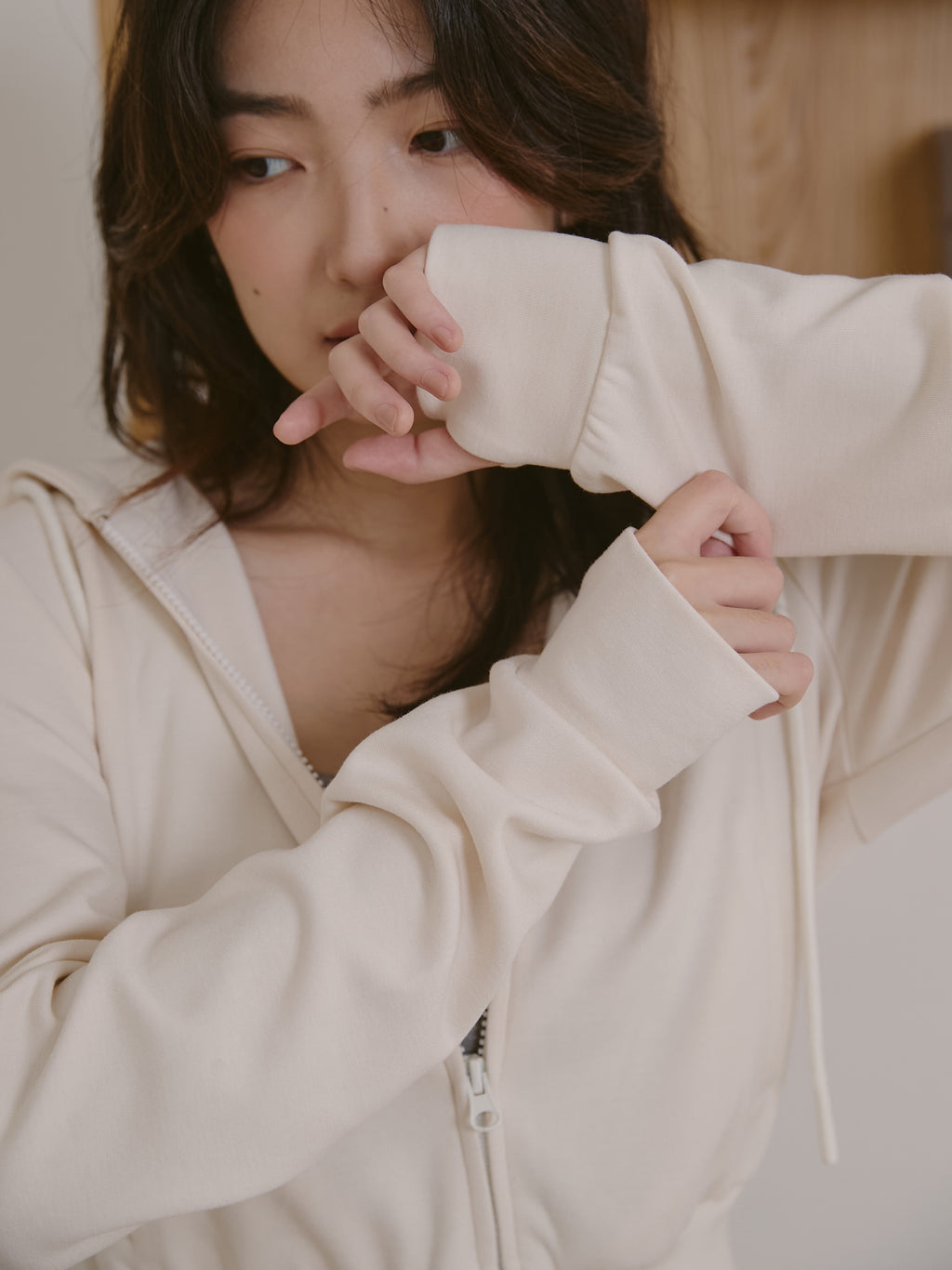 絨面保暖連帽外套