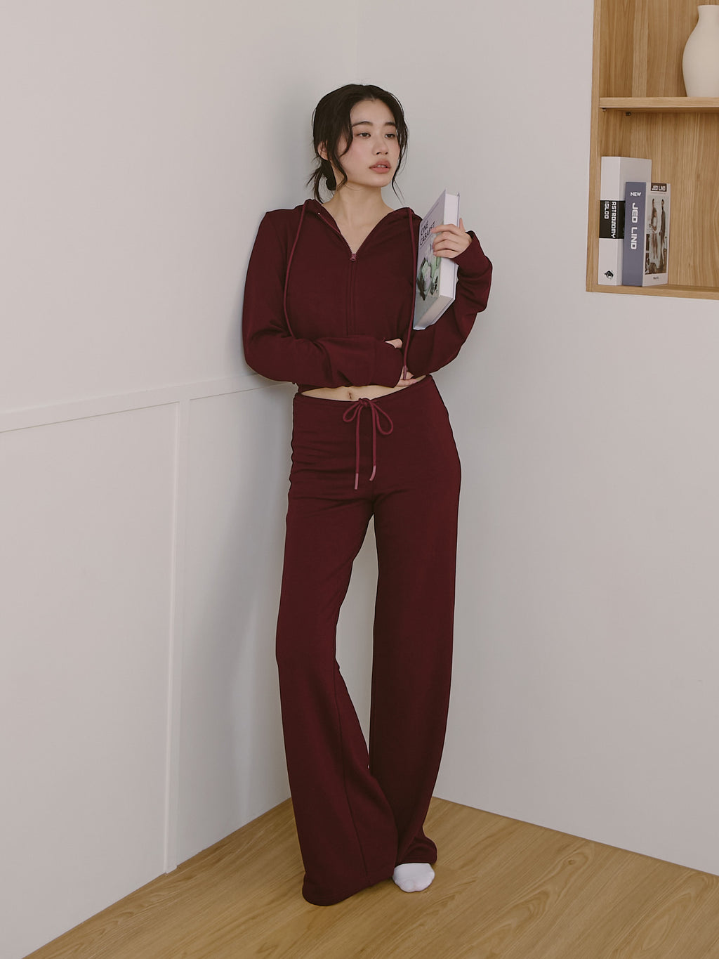 絨面保暖連帽外套