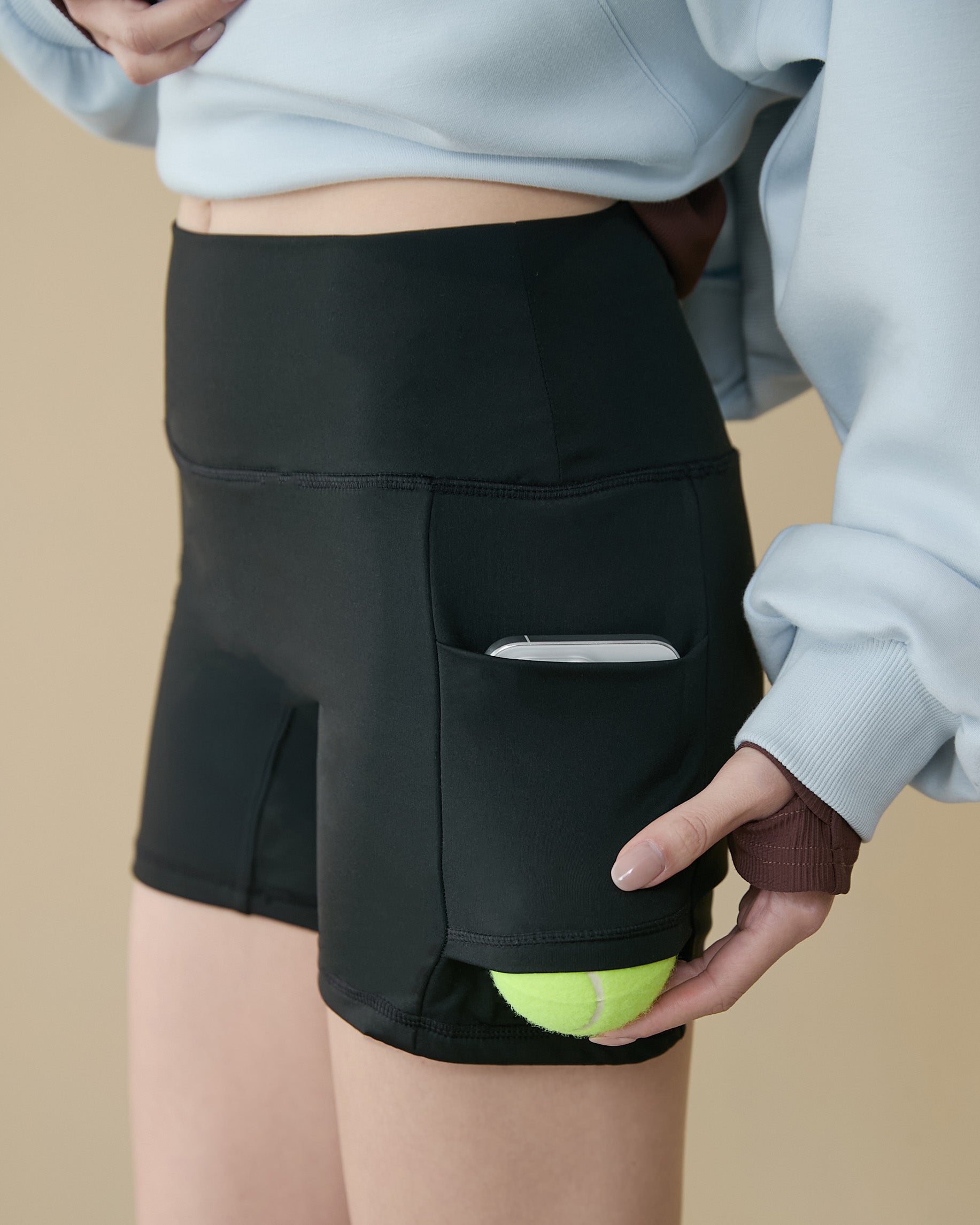 後挖洞花苞洋裝(附網球褲)